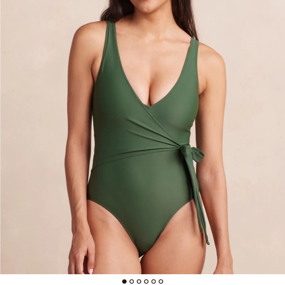 Summersalt Green One Piece Wrap Swimsuit